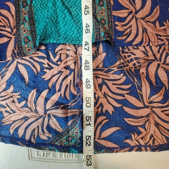 Pythia Women's Silk Printed Boho Halter Sleeveless Maxi Dress Size Small - Picture 10 of 10